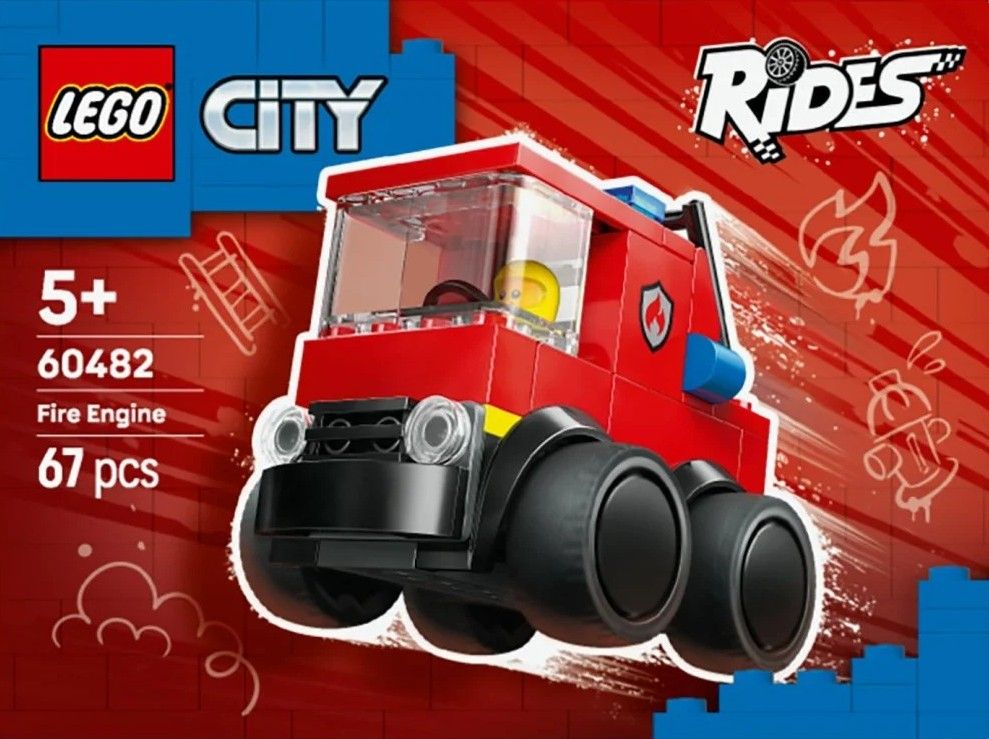 Zabawka Lego City pojazdy wóz strażacki widok 1