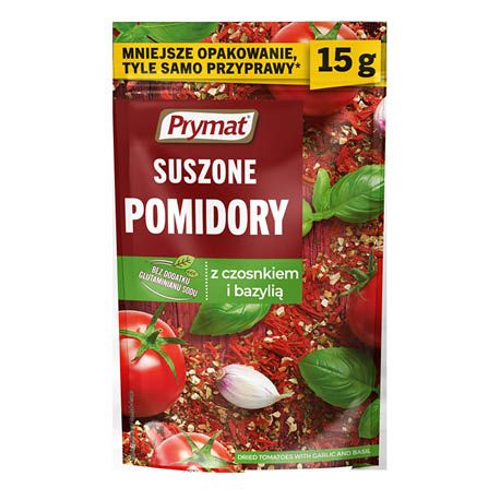 Suszone pomidory z czosnkiem i bazylią Prymat 15g widok 1