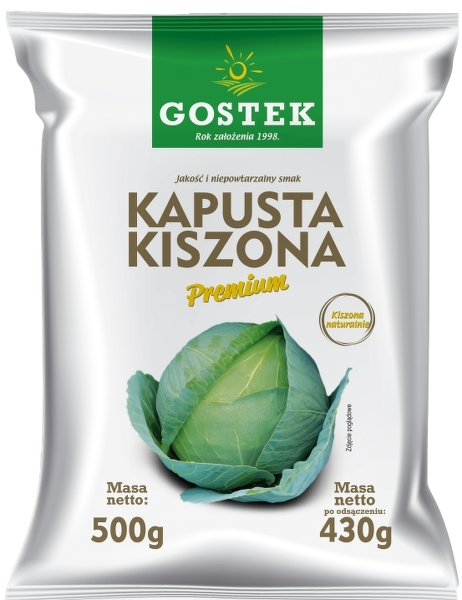 Kapusta kiszona premium Gostek 500/430g widok 1