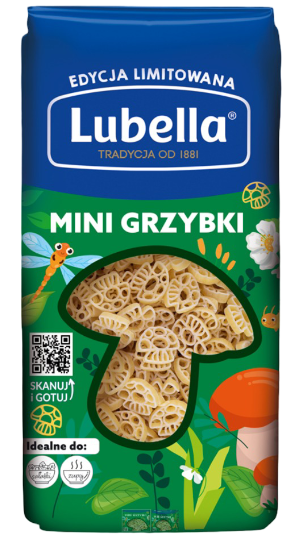 Makaron grzybki Lubella 400g widok 1