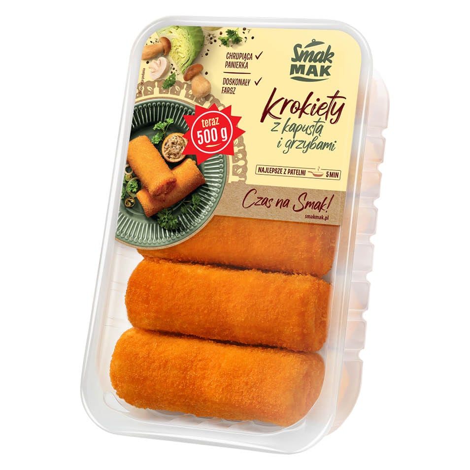 Krokiety z kapustą i grzybami Smakmak 500g widok 2