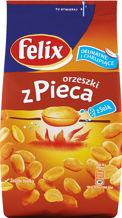 Orzeszki ziemne prażone/z pieca Felix 220g mix widok główny 