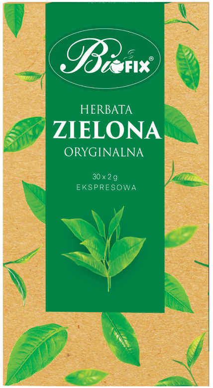 Herbata zielona Bifix 30x2g widok główny