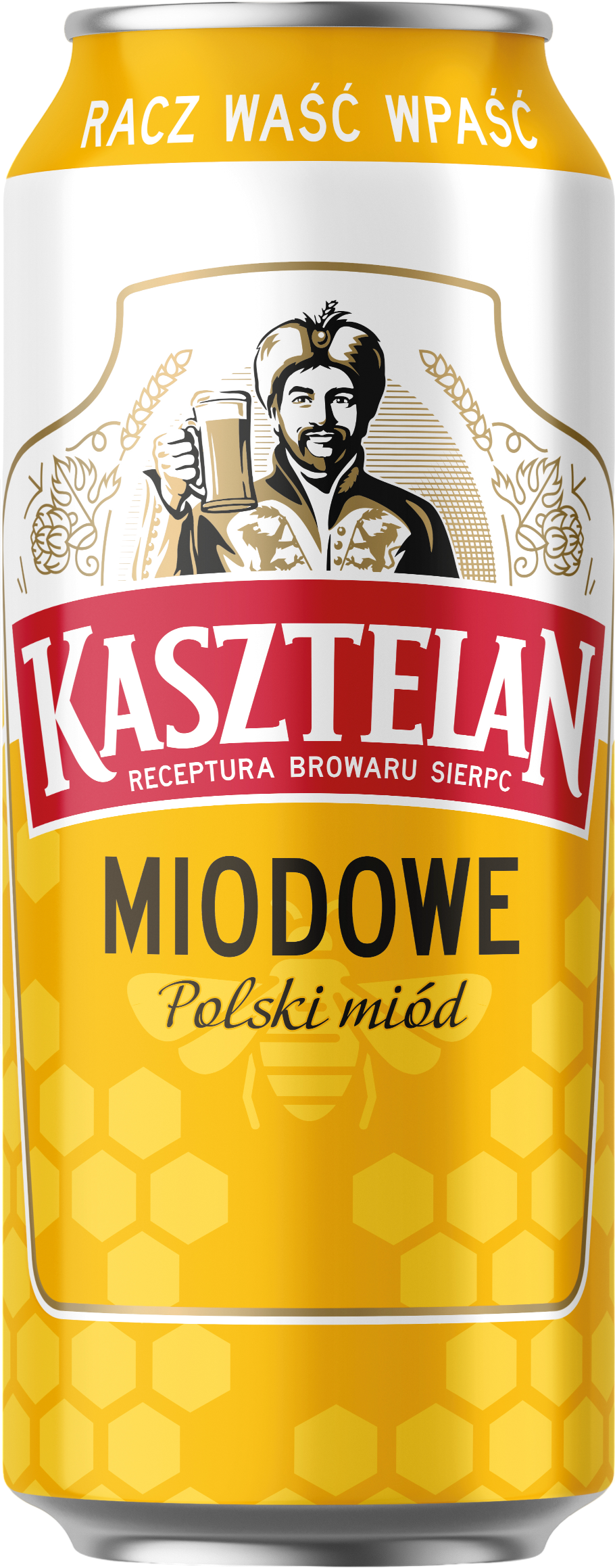Piwo Kasztelan miodowe 0,5l 4,8% puszka widok główny