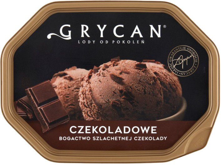 Lody Grycan czekoladowe 1,1l widok główny