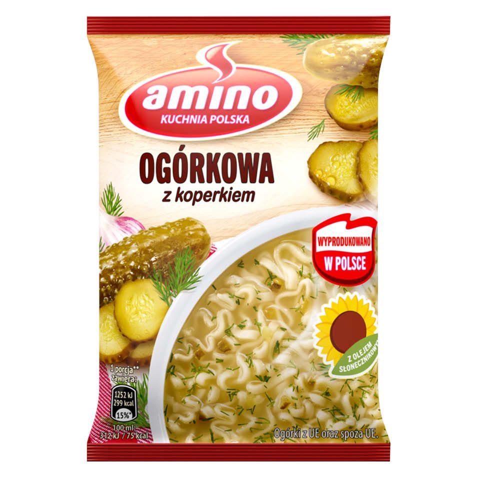 Zupa nudle ogórkowa Amino 61g widok 1
