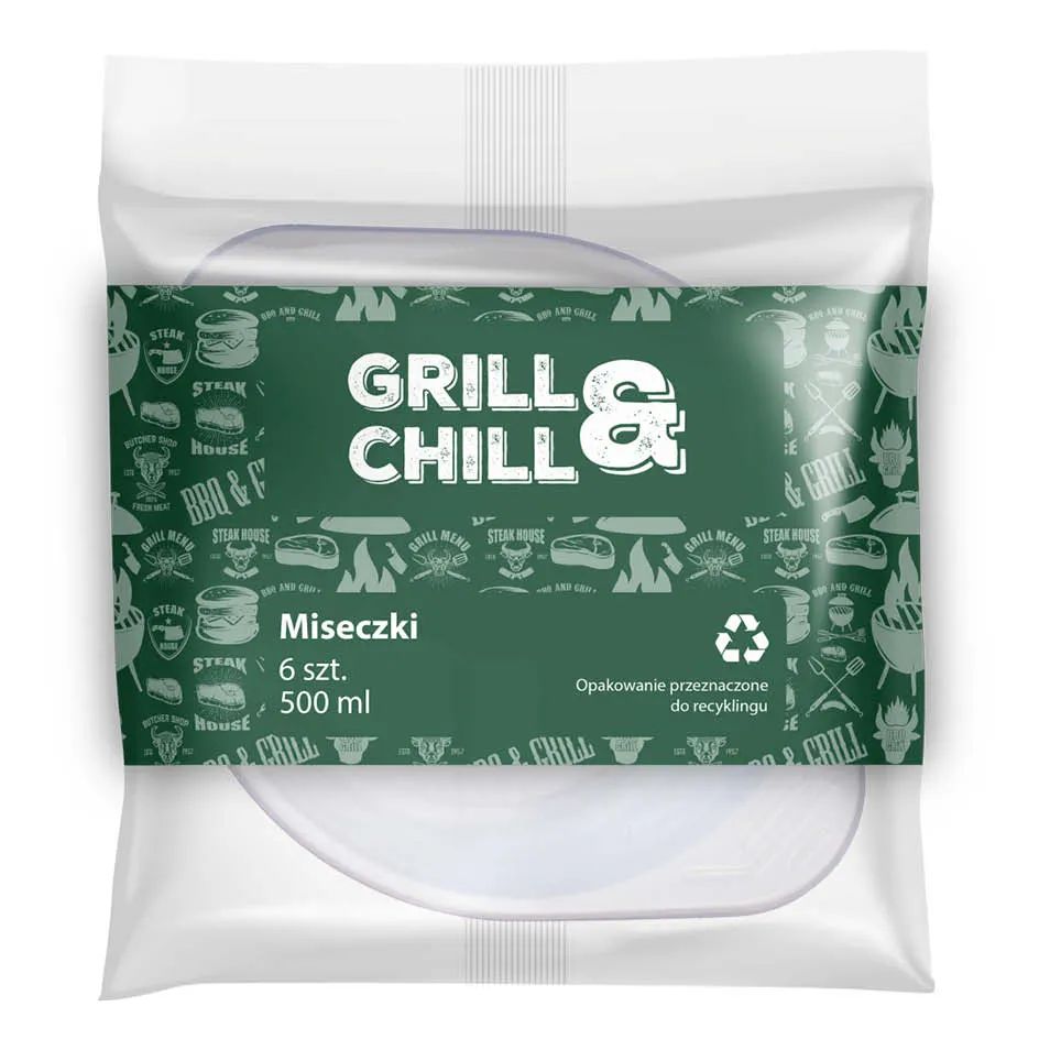 Miseczki jednorazowe Grill&Chill 0,5l 6szt. widok 1