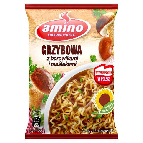 Zupa nudle grzybowa Amino 57g widok 1