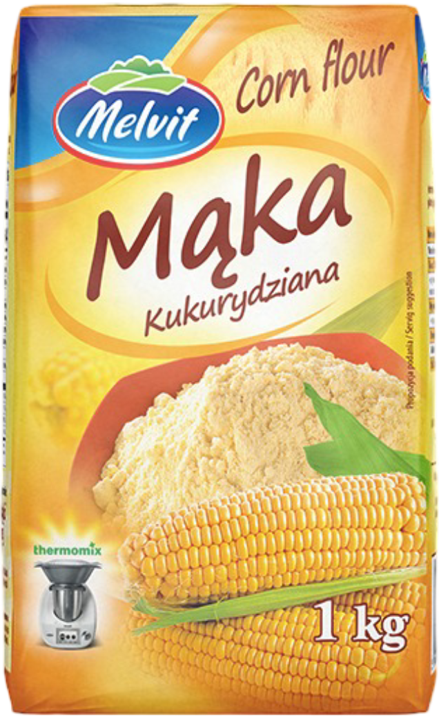 Mąka kukurydziana Melvit 1kg widok 1
