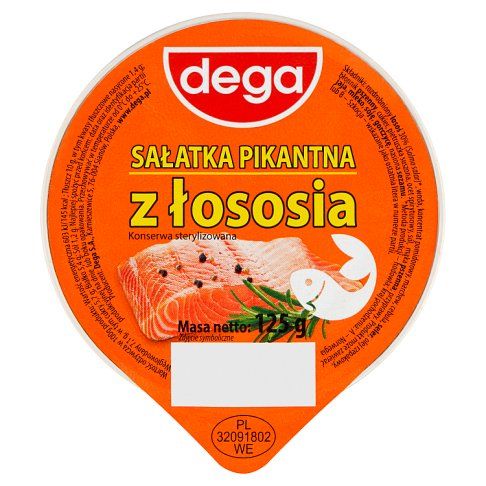 Sałatka pikantna z łososia Dega 125g widok główny