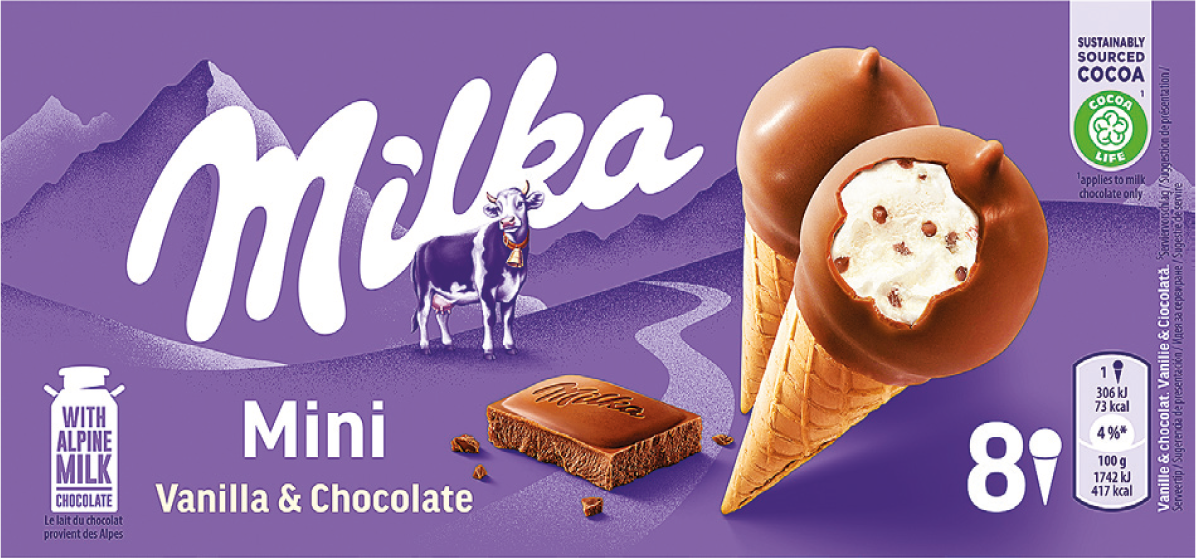 Lody multipack mini Milka 8x25ml widok główny
