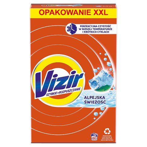 Proszek do prania Vizir alpej. śwież. 60p 3,3kg widok 4