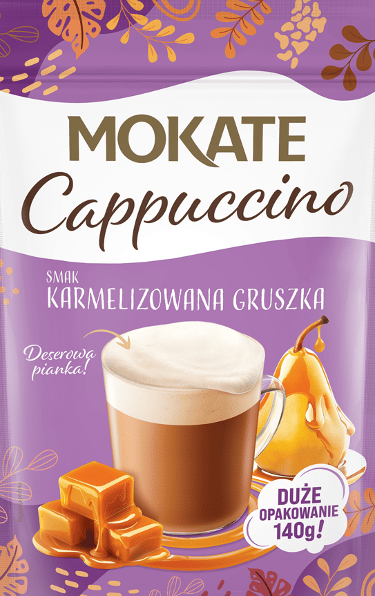Kawa cappuccino karmelizowana gruszka Mokate 140g widok główny 