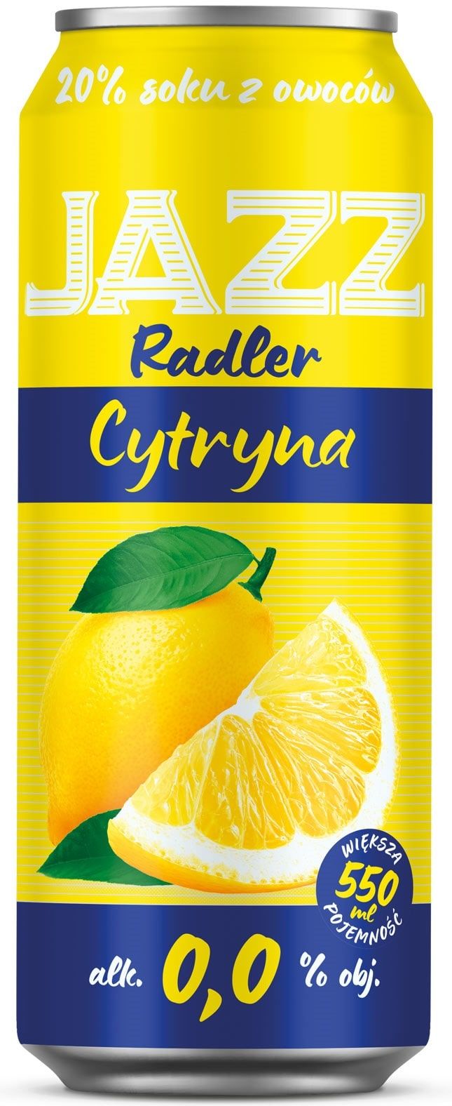 Napój bezalk. Jazz Radler cytryna 0,55l 0% puszka widok główny