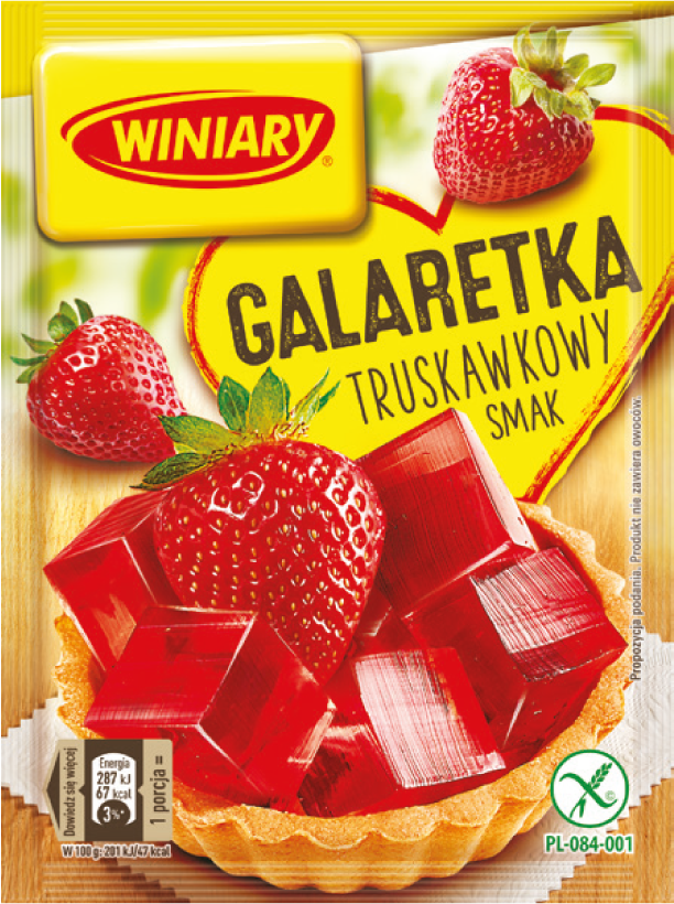 Galaretka truskawkowa Winiary 71g widok główny