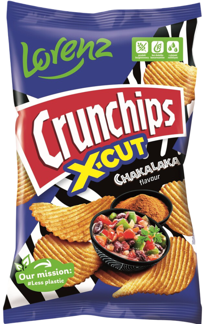 Chipsy Crunchips X-cut chakalaka 130g widok 1