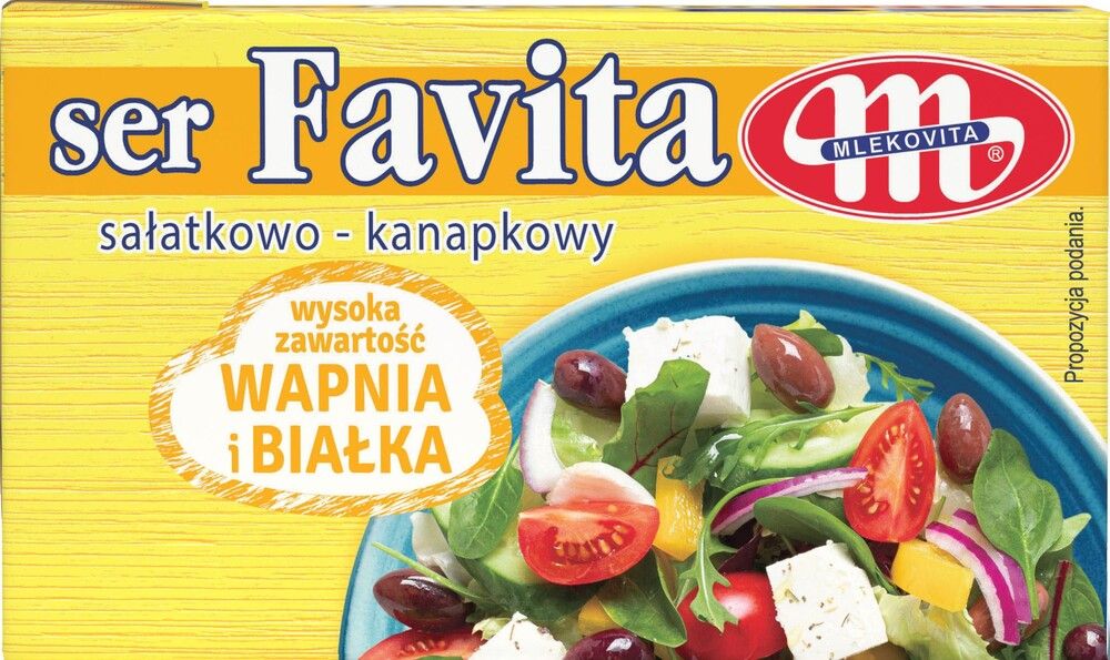 Ser sałatkowy żółty 12% Favita Mlekovita 270g widok główny