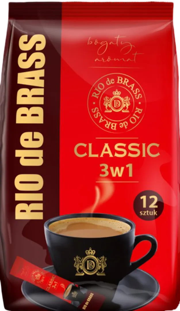 Zdjęcie produktu - Napój kawowy 3w1 Rio De Brass 12x18g