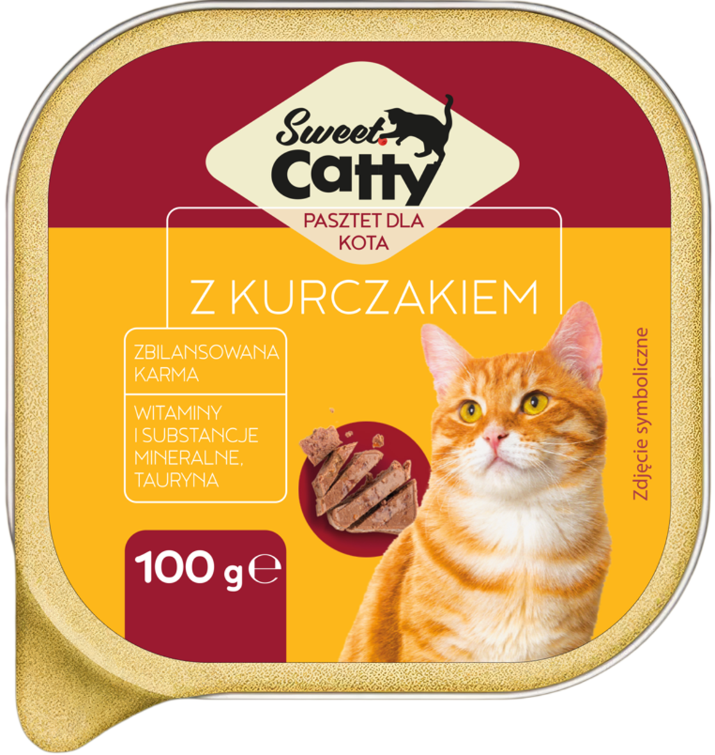 Karma dla kota pasztet z kurczak Sweet Catty 100g widok 1