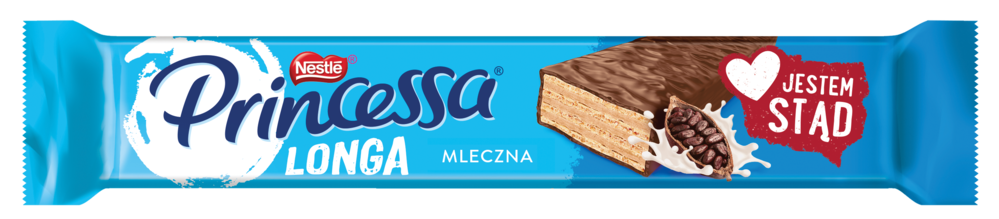 Wafel Princessa mleczna longa 40g widok 1