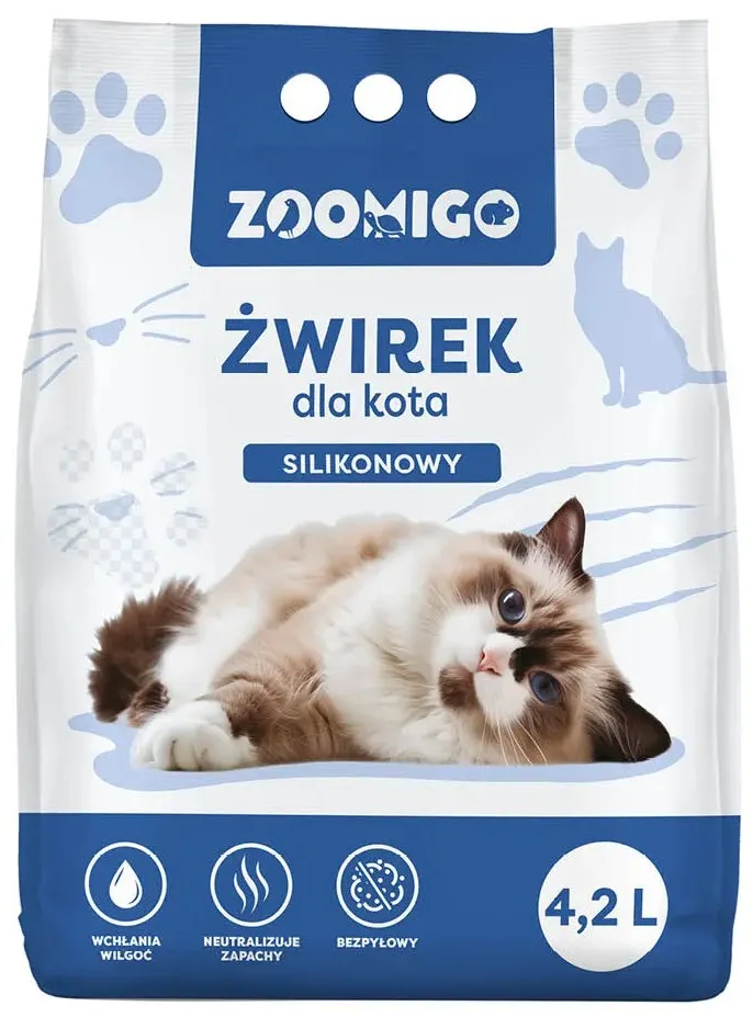 Żwirek dla kota silikonowy Zoomigo 4,2l widok 1