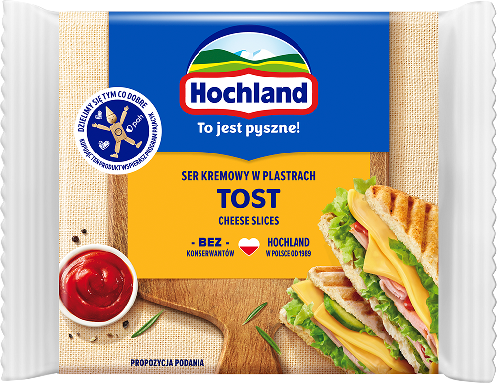 Ser topiony tost Hochland plastry 130g widok główny