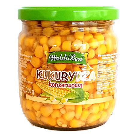 Kukurydza konserwowa Waldiben 430/285g widok 1