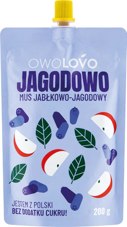 Mus jabłko jagoda Owolovo 200g widok 1