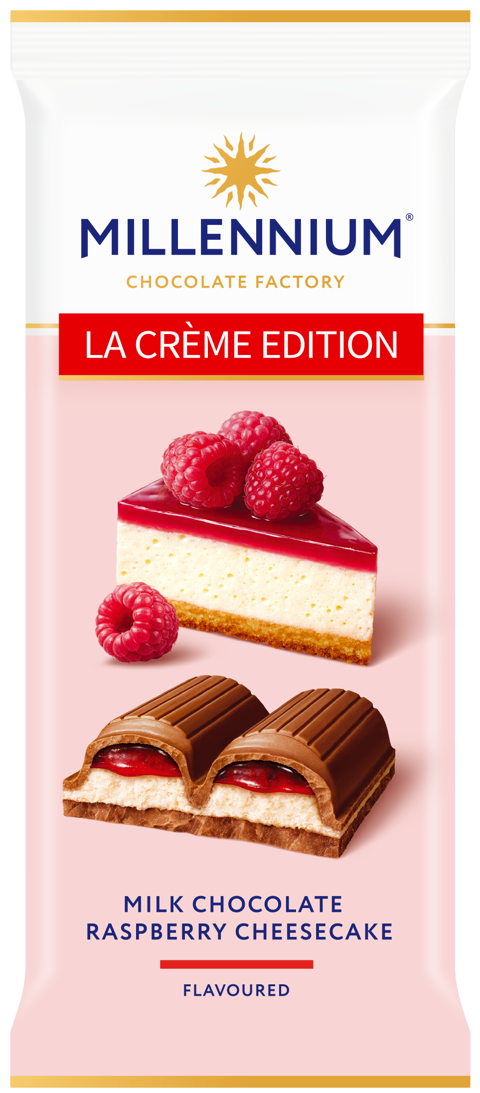 Czekolada mleczna raspb cheesecake Millennium 100g widok 1