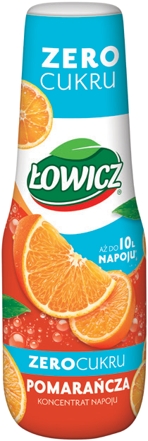 Koncentrat napoju pomarań zero cukru Łowicz 0,5l widok 1