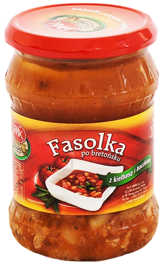 Fasolka po bretońsku z kiełbasą Yabra 500g widok 1