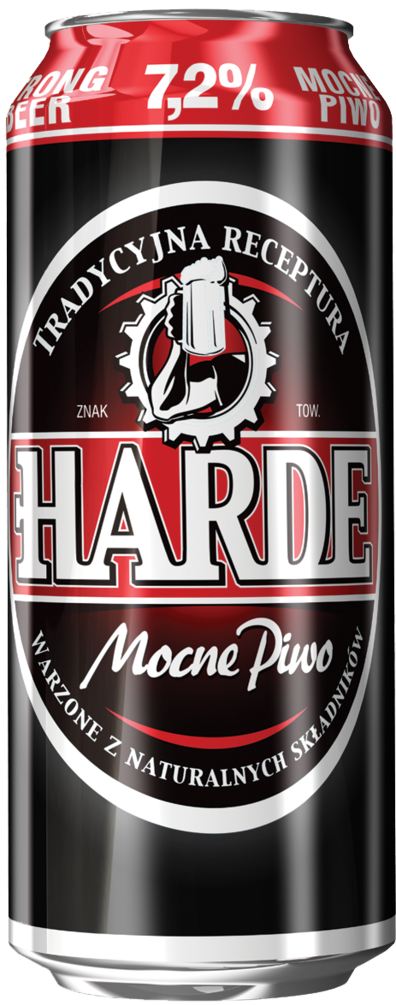 Piwo Harde 0,5l 7,2% puszka widok 1