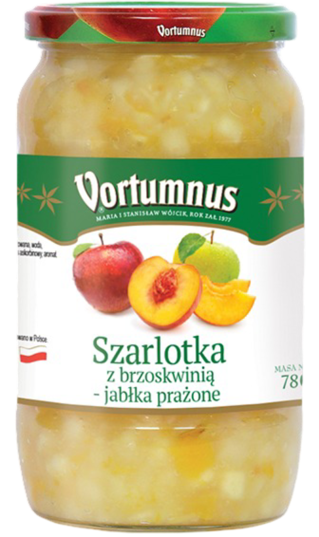 Szarlotka z brzoskwinią Vortumnus 780g widok 1