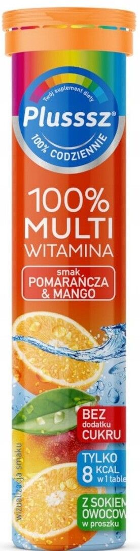 Tabletki musujące Plusssz 100% multiwitamina 20szt widok 1