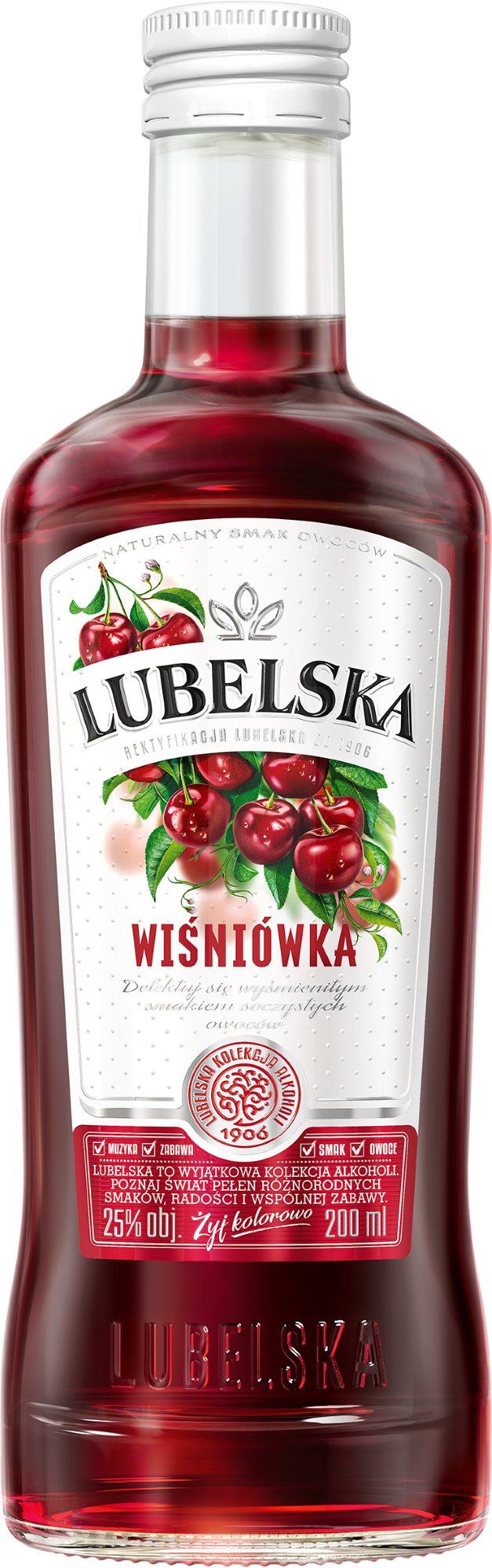 Likier Lubelska wiśniówka 200ml 25% widok 1