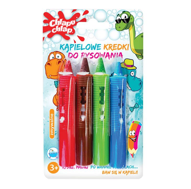 Kredki kąpielowe Chlapu Chlap 4szt mix widok 1