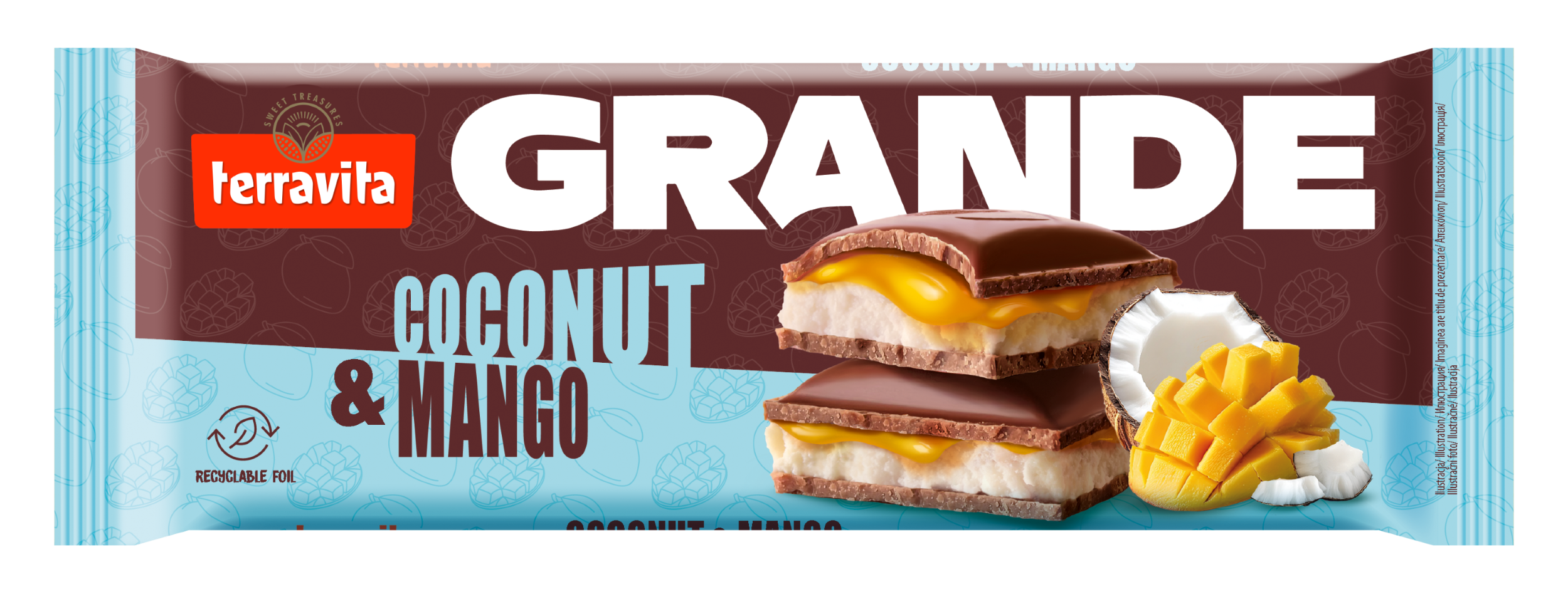 Czekolada mleczna koko&mango Grande Terravita 235g widok 1