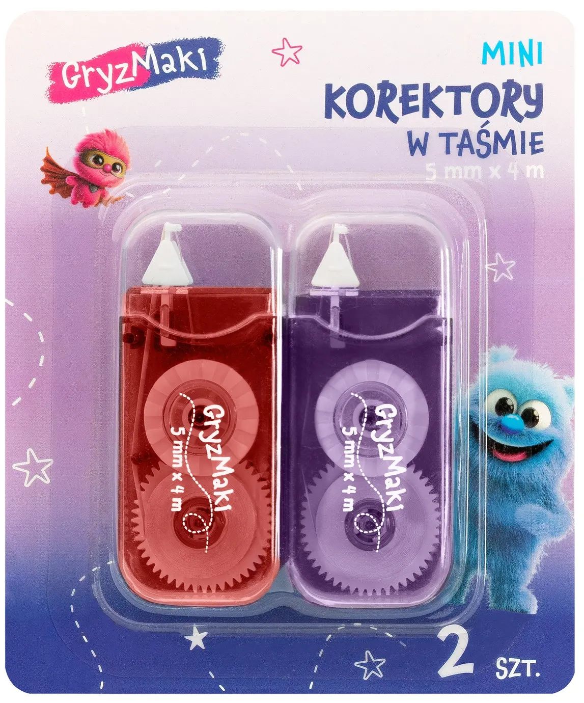 Zdjęcie produktu - Korektor w taśmie Gryzmaki 5mmx4m 2szt SZ26