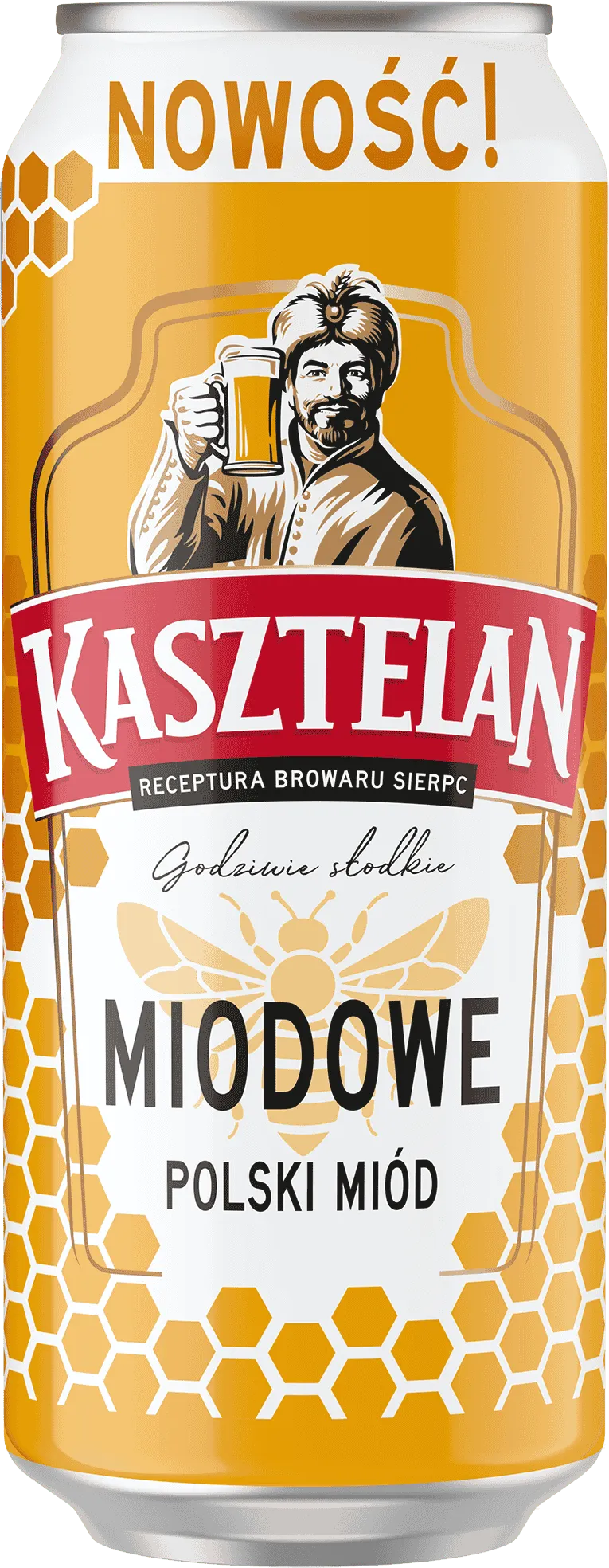 Piwo Kasztelan miodowe 0,5l 4,8% puszka widok 1