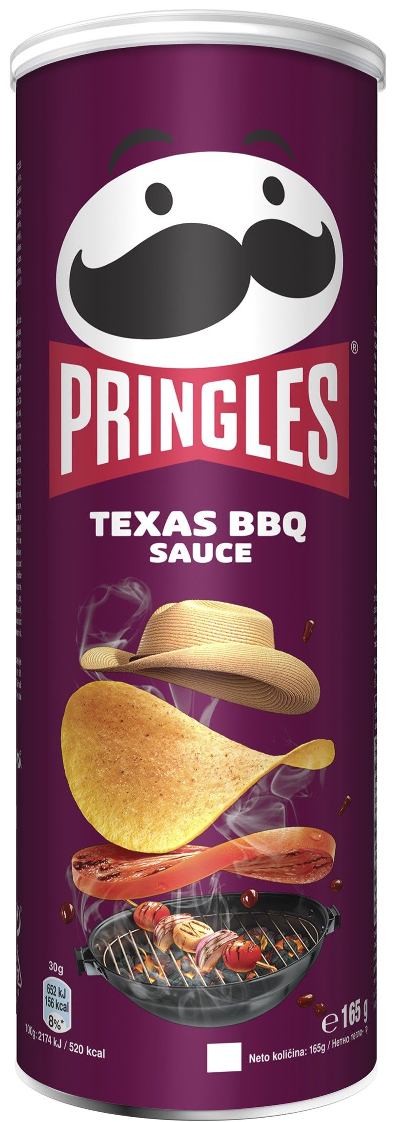 Chipsy Pringles texas bbq 165g widok 1