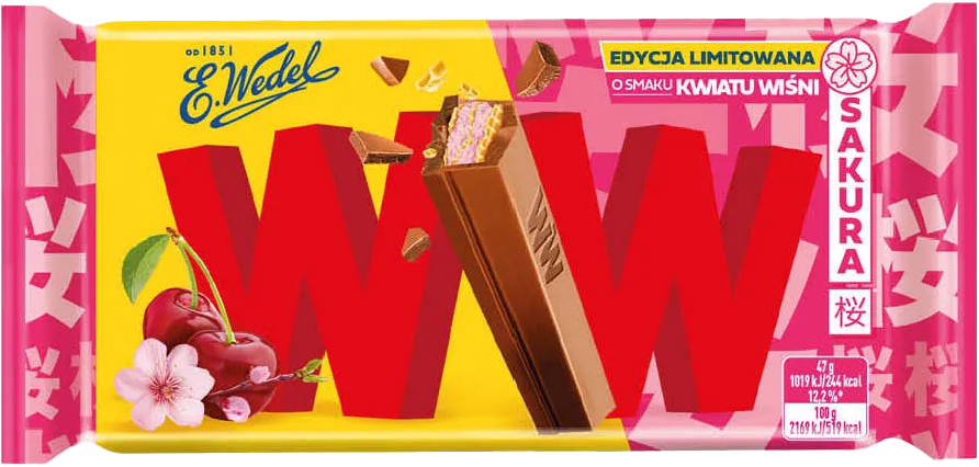 Wafelek WW sakura Wedel 47g widok 1