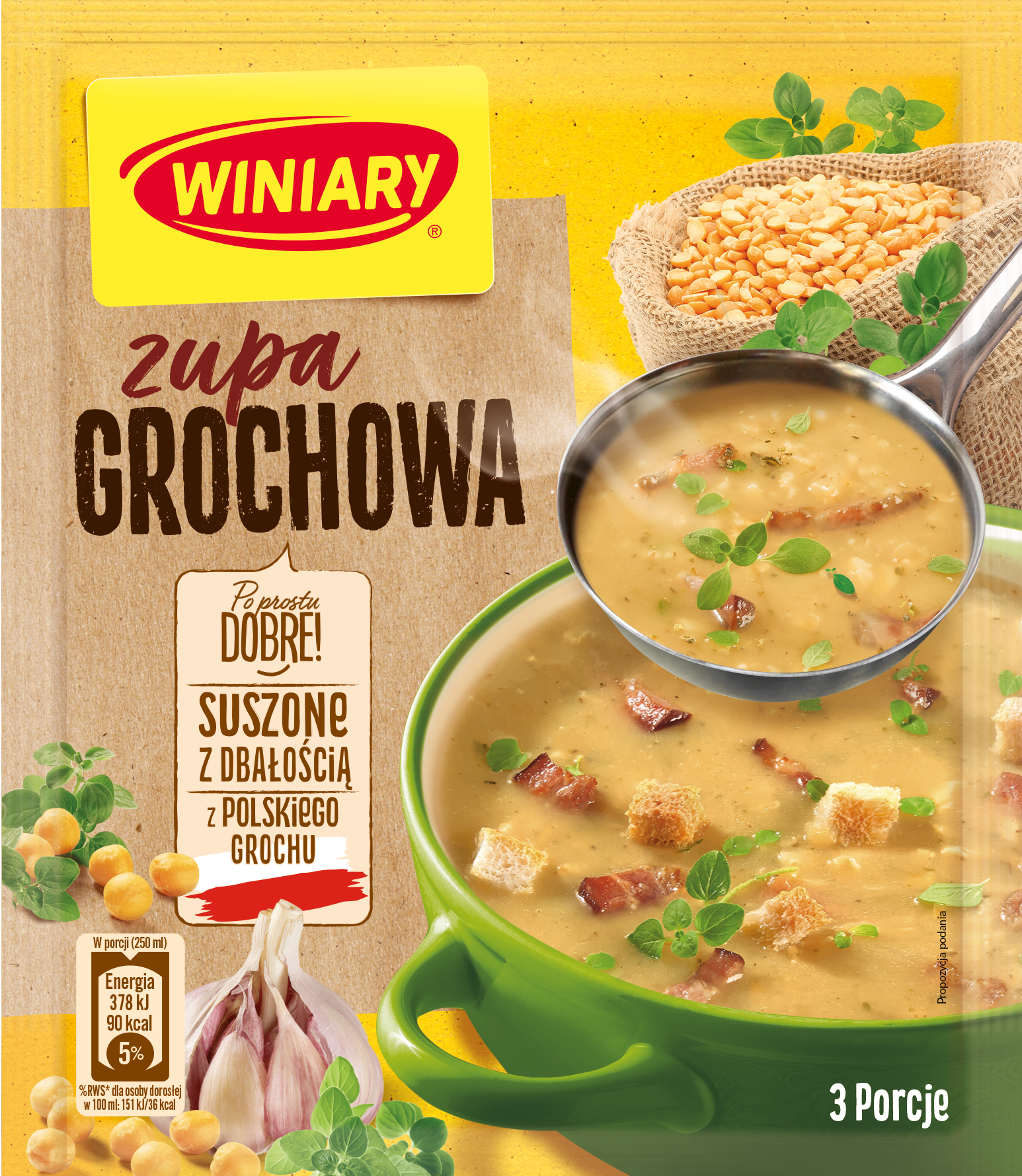 Zupa grochowa Winiary 75g widok 1