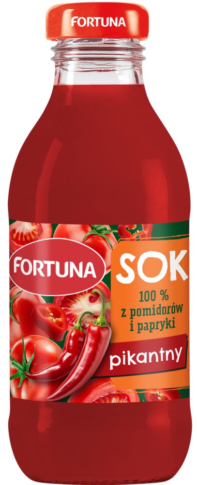 Sok z pomidorów papryki pikantny Fortuna 300ml widok 1