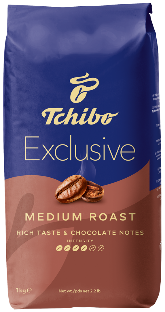 Kawa ziarnista Tchibo Exclusive Medium Roast 1kg widok główny 