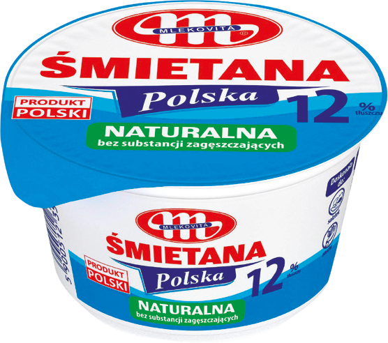 Śmietana 12% Polska Mlekovita 200g widok 1