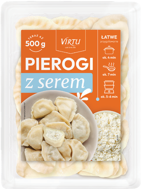 Pierogi z mięsem/serem Virtu 450g mix widok 1