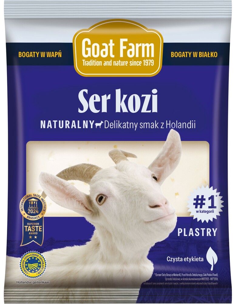 Ser kozi naturalny Goat Farm plastry 160g widok 1