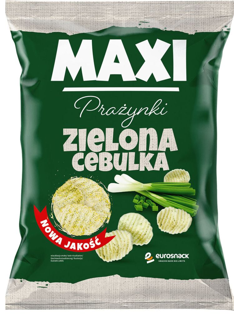 Prażynki Maxi o smaku ziel. cebulki Eurosnack 130g widok 1