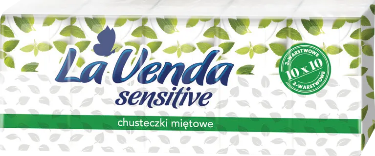 Chusteczki hig. Lavenda sensitive 3w 1szt widok główny