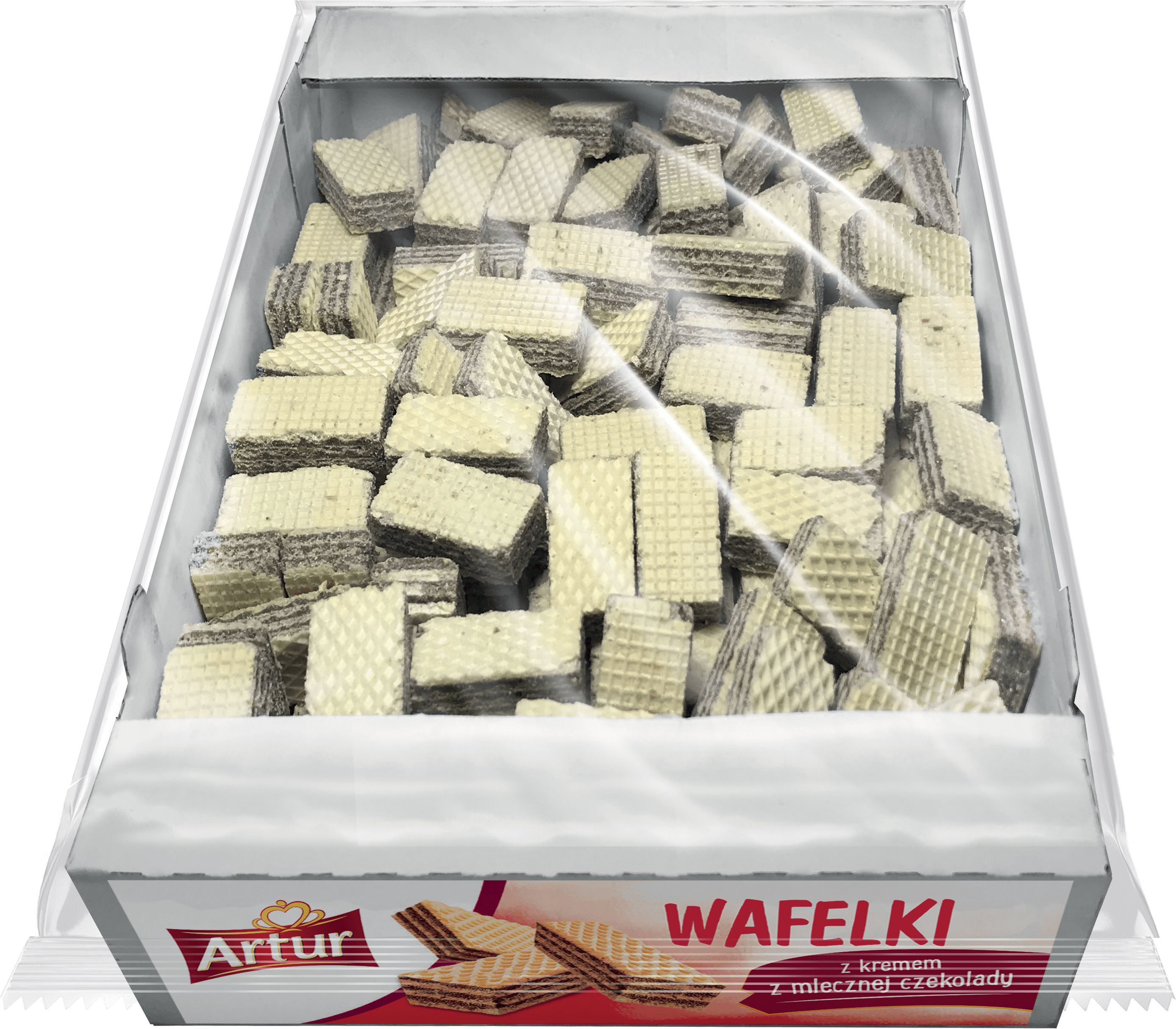 Wafle z kremem z mlecznej czekolady Artur 700g widok główny